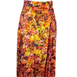 Bebe Floral Chiffon Maxi Sheer Bottom Skirt